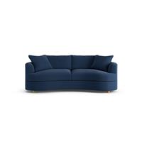 Habitat Sacha Fabric 3 Seater Sofa - Navy Blue - Ash Leg