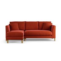 Habitat Aston Left Hand Corner Sofa - Burnt Orange - Ash Leg
