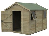 Forest Timberdale 2 Clear Windows Apex Shed - 10 x 8ft