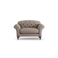 Habitat Brooker Fabric Cuddle Chair - Mocha - Dark Leg