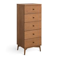 Habitat Kirk 5 Drawer Tallboy - Walnut