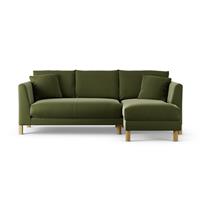 Habitat Aston Right Hand Corner Sofa - Moss Green - Ash Leg