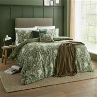 Wylder Albus Green and White Bedding Set - Superking