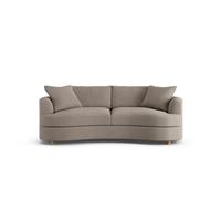 Habitat Sacha Fabric 3 Seater Sofa - Mocha - Ash Leg