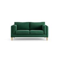 Habitat Newington Fabric 2 Seater Sofa - Green - Ash Leg