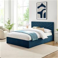 Argos Home Luca Small Double End Lift Ottoman Bed - Navy