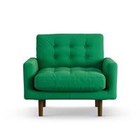 Habitat Fenner Fabric Armchair - Emerald Green - Dark Leg