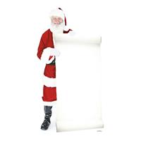 Star Cutouts Santa With Sign Cardboard Cutout