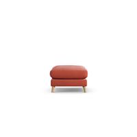 Habitat Lomond Fabric Footstool - Papaya- Ash Leg