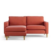 Habitat Flint Fabric Reversible 3 Seater Corner Sofa -Papaya