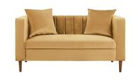 Argos Home Everly Velvet 2 Seater Sofa - Camel