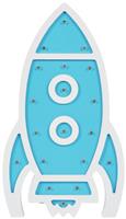Glow Light Up Rocket LED Table Lamp - Blue & White