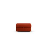 Habitat Holmfirth Velvet Footstool - Burnt Orange