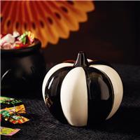 Argos Home Black & White Stripe Pumpkin Halloween Decoration
