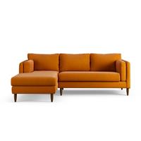 Habitat Newington Left Hand Corner Sofa - Orange - Dark Leg