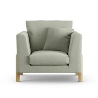 Habitat Aston Fabric Armchair - Sage Green - Ash Leg