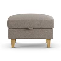 Habitat Felin Fabric Storage Footstool - Mocha