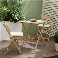 Habitat Evissa 2 Seater Folding Wooden Garden Bistro Set