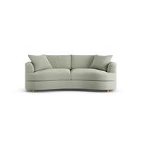 Habitat Sacha Fabric 3 Seater Sofa - Sage Green - Ash Leg