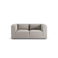 Habitat Lars Fabric 2 Seater Sofa - Stone - Ash Leg