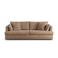 Habitat Holmfirth Velvet 4 Seater Sofa - Latte