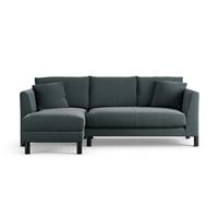 Habitat Aston Left Hand Corner Sofa - Charcoal - Black Leg