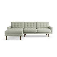 Habitat Fenner Left Hand Corner Sofa - Sage Green - Dark Leg