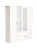 Argos Home Kensington 4 Door 2 Drawer Wardrobe - Ivory