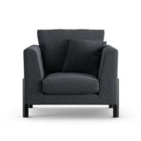 Habitat Aston Fabric Armchair - Charcoal - Black Leg