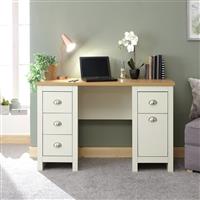 GFW Lancaster 4 Drawer Desk - Cream