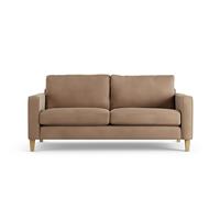 Habitat Flint Velvet 3 Seater Sofa - Latte - Ash Leg