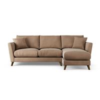 Habitat Lomond Right Hand Corner Sofa - Latte - Dark Leg