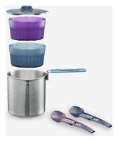 Decathlon Stainless Steel Trekking Cookset - 2-Person