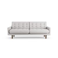 Habitat Fenner Fabric 3 Seater Sofa - Natural - Dark Leg