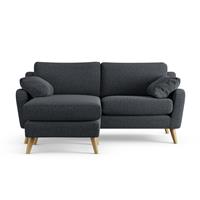 Habitat Ivor Left Hand Corner Sofa - Charcoal - Ash Leg
