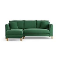 Habitat Aston Left Hand Corner Sofa - Green - Ash Leg