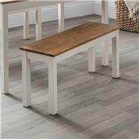 Julian Bowen Coxmoor Oak Dining Bench - Ivory