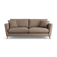 Habitat Lomond Fabric 4 Seater Sofa - Biscuit - Ash Leg