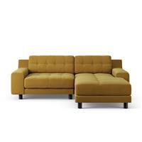 Habitat Hendricks Right Hand Corner Sofa - Gold - Black Leg