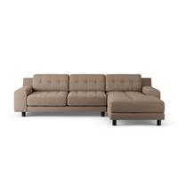 Habitat Hendricks Right Hand Corner Sofa - Biscuit-Black Leg