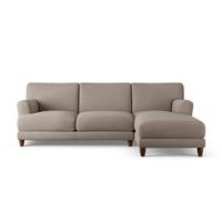 Habitat Askem Fabric Right Hand Corner Sofa - Mocha-Dark Leg