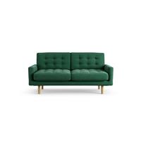Habitat Fenner Fabric 2 Seater Sofa - Green - Ash Leg