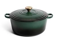 Habitat 5.3 Litre Cast Iron Casserole Dish - Green