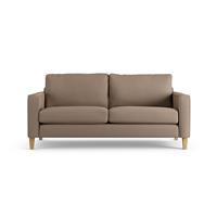 Habitat Flint Fabric 3 Seater Sofa - Biscuit - Ash Leg
