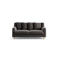 Habitat Swift Velvet 2 Seater Sofa - Grey - Ash Leg