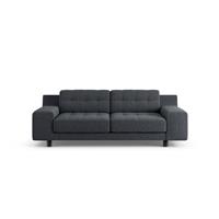 Habitat Hendricks Fabric 3 Seater Sofa - Charcoal- Black Leg