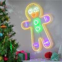 Habitat Neon Effect Gingerbread Shaped Christmas Lights