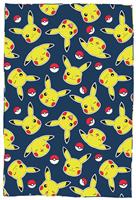 Pokemon Pikachu Fleece Throw - Dark Blue - 100x150cm