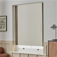 Habitat Block Edge Blackout Off White Roller Blind - 120cm