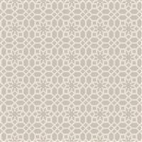 RHS Star Trellis Taupe Wallpaper